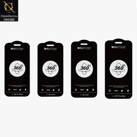 iPhone 17 Screen Protector - Black - Kuzoom Privacy Anti Peeping Full Screen Tempered Privacy Glass