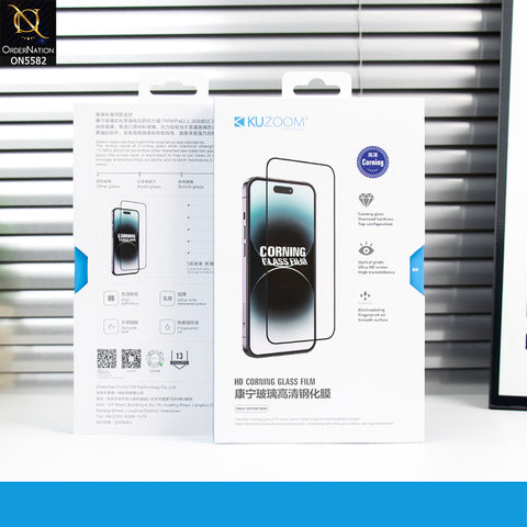 iPhone 17 Screen Protector - Transparent - Kuzoom 9H Hardness Anti Scratch Full Screen Tempered Glass