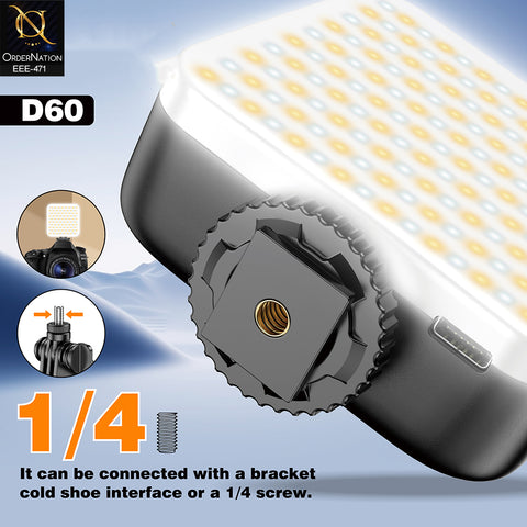 Plokama D60 Mini LED Video Light – Portable Pocket Photography & Vlog Fill Light