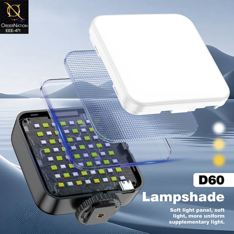 Plokama D60 Mini LED Video Light – Portable Pocket Photography & Vlog Fill Light