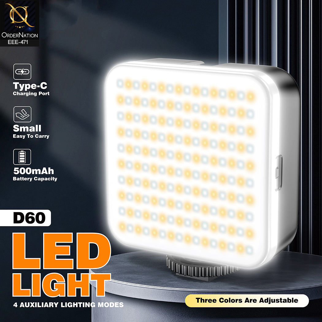 Plokama D60 Mini LED Video Light – Portable Pocket Photography & Vlog Fill Light