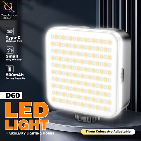 Plokama D60 Mini LED Video Light – Portable Pocket Photography & Vlog Fill Light