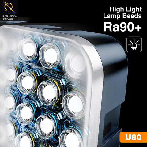 Plokama U80 Clip-on LED Video Light with Adjustable 3000K-9900K Color Temperature
