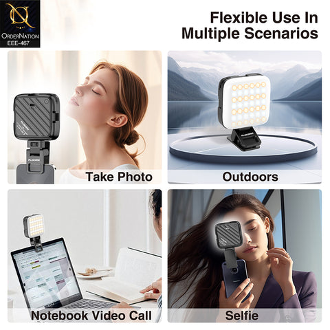 Plokama U80 Clip-on LED Video Light with Adjustable 3000K-9900K Color Temperature