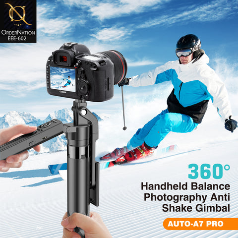 PLOKAMA AUTO-A7 Pro 180cm AI Face Tracking Selfie Stick Tripod with Dual LED Fill Lights & Bluetooth Remote