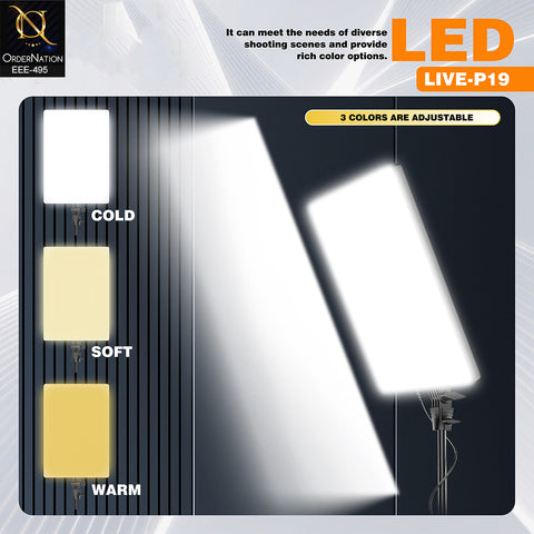 Plokama LIVE-P19 Professional 80W LED Video Panel Light with Remote Control