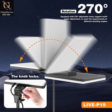 Plokama LIVE-P19 Professional 80W LED Video Panel Light with Remote Control