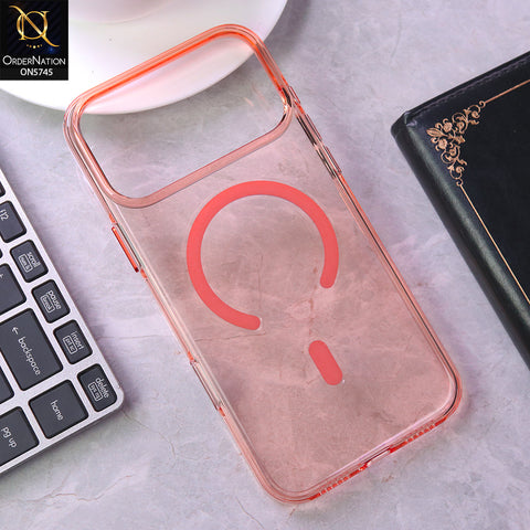 iPhone 17 Pro Max Eouro Orange MagSafe Crystal Clear Back Case