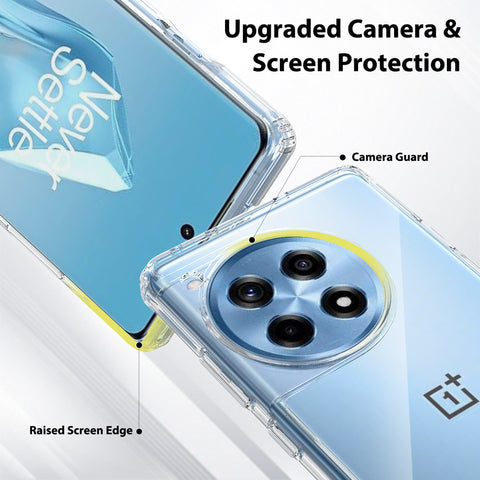OnePlus Ace 3 Cover  - ONation Crystal Series - Premium Quality Clear Case No Yellowing Back With Smart Shockproof Cushions