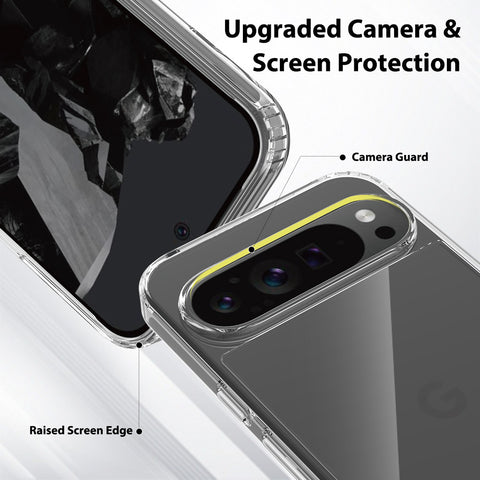 Google Pixel 9 Pro XL Cover  - ONation Crystal Series - Premium Quality Clear Case No Yellowing Back With Smart Shockproof Cushions