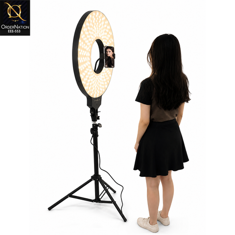 FW-321 LED Soft Ring Light with Remote Control Adjustable 3000K-6500K Professional Lighting Kit (Without tripod)