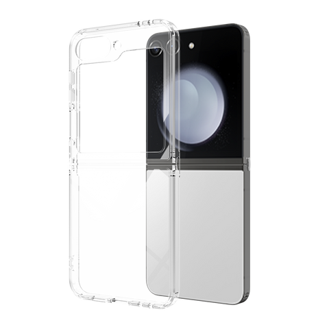 Samsung Galaxy Z Flip 6 Cover - Transparent - ONation Crystal Series - Premium Quality Clear Case No Yellowing Back With Smart Shockproof Cushions