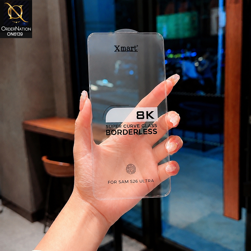 Samsung Galaxy S26 Ultra Protector - Transparent - Xmart 8K Tempered Glass Anti Static Screen Protector With Curved Clear Screen Film