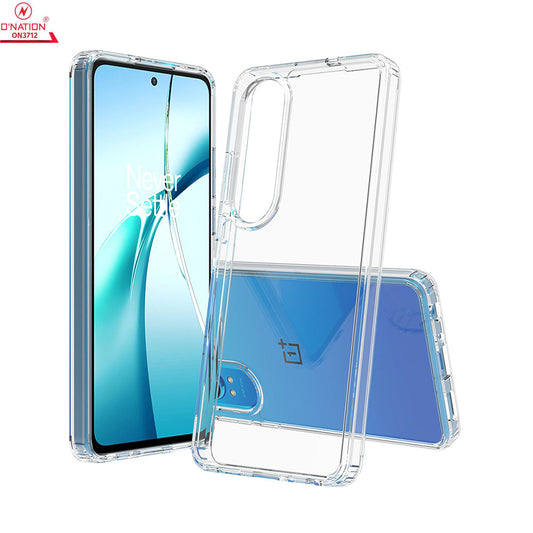 OnePlus Nord CE 4 Lite Cover - Transparent - ONation Crystal Series - Premium Quality Clear Case No Yellowing Back With Smart Shockproof Cushions