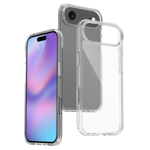 iPhone 17 Air Cover - Transparent - ONation Crystal Series - Premium Quality Clear Case No Yellowing Back With Smart Shockproof Cushions