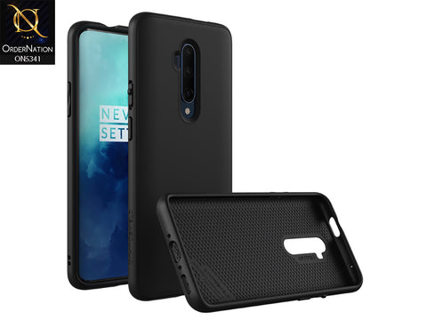 OnePlus 7T Pro Cover - Black - New Matte Black Silicone Case  Soft Touch Slim Back Cover