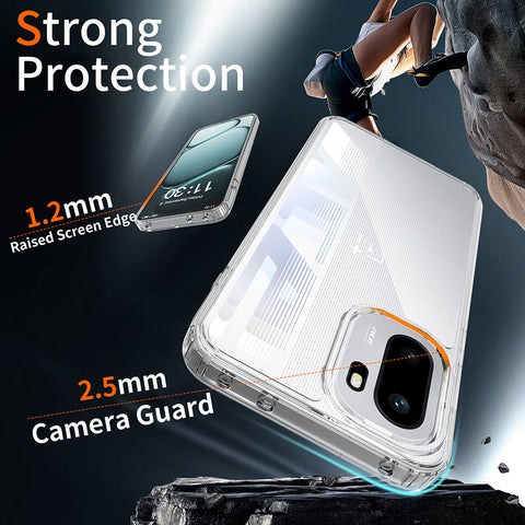 Oneplus Ace 6 Cover  - ONation Crystal Series - Premium Quality Clear Case No Yellowing Back With Smart Shockproof Cushions