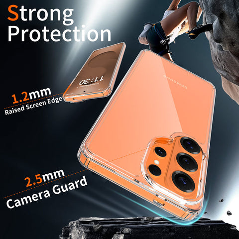 Samsung Galaxy S26 Ultra Cover - Transparent - ONation Crystal Series - Premium Quality Clear Case No Yellowing Back With Smart Shockproof Cushions