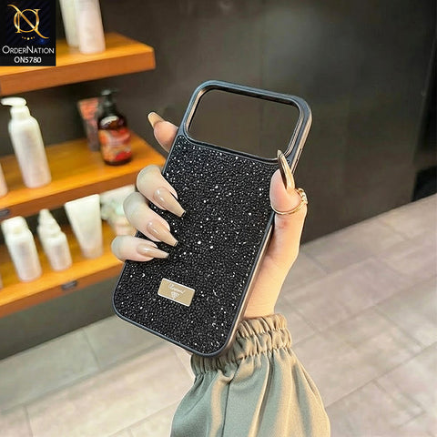 iPhone 17 Pro Cover - Black - Luxury Bling Rhinestones Diamond shiny Glitter Soft TPU Case