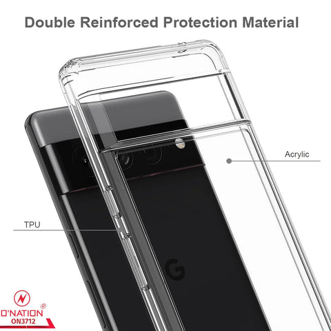 Google Pixel 7 Pro Cover  - ONation Crystal Series - Premium Quality Clear Case No Yellowing Back With Smart Shockproof Cushions