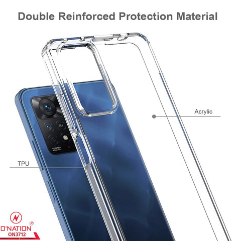 Xiaomi Redmi Note 12 Pro 4G Cover  - ONation Crystal Series - Premium Quality Clear Case No Yellowing Back With Smart Shockproof Cushions