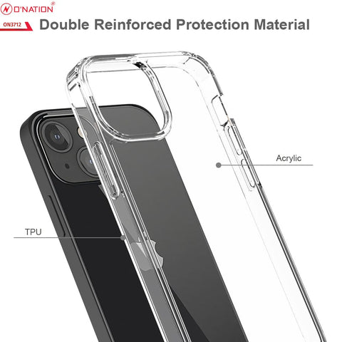 iPhone 13 Mini Cover  - ONation Crystal Series - Premium Quality Clear Case No Yellowing Back With Smart Shockproof Cushions