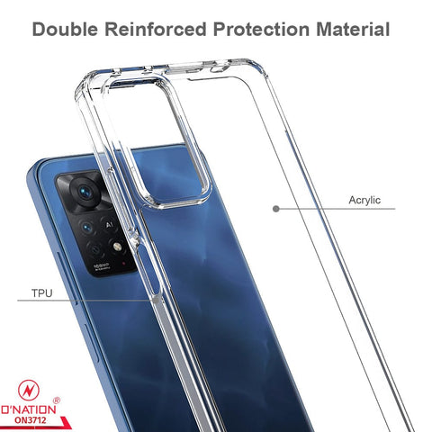 Xiaomi Redmi Note 11 Pro 5G Cover  - ONation Crystal Series - Premium Quality Clear Case No Yellowing Back With Smart Shockproof Cushions