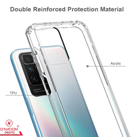 Xiaomi Redmi 10 2022 Cover  - ONation Crystal Series - Premium Quality Clear Case No Yellowing Back With Smart Shockproof Cushions