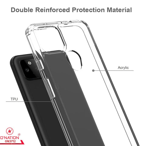 Google Pixel 5a 5G Cover  - ONation Crystal Series - Premium Quality Clear Case No Yellowing Back With Smart Shockproof Cushions