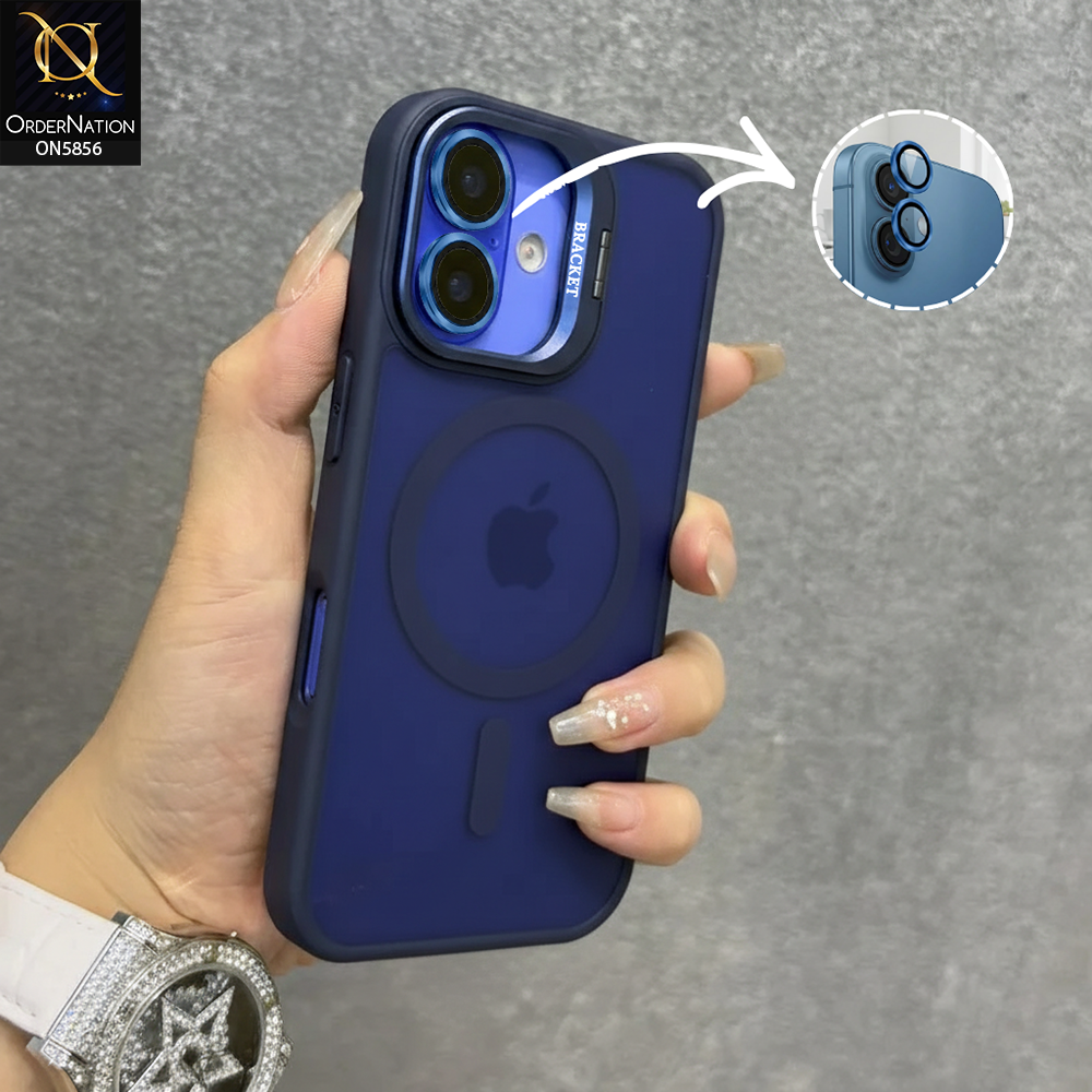iPhone 17 Cover - Blue - New premium Magsafe Transparent Camra Lense Protector With Lens