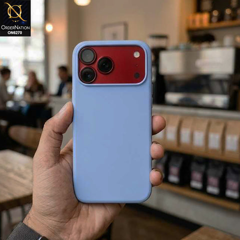 iPhone 18 Pro Max Cover - Blue -  New Premium Soft Silicone Camera Shield Case