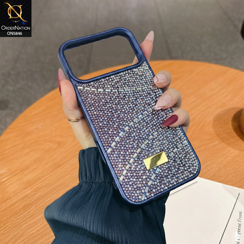 iPhone 17 Pro Max Cover - Purple - New Luxury Bling Rhinestones Diamond Shiny Glitter Soft TPU Case