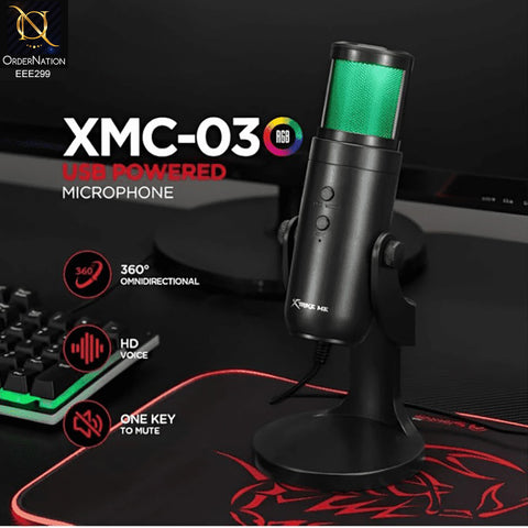 Xtrike-Me XMC03 USB 12 RGB Light Gaming Microphone With USB Adapter
