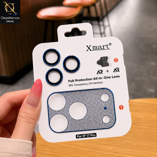 iPhone 17 Pro Camera Lens - Blue - Premium AR+AF Full Camera Lensage Camera Lens Protector  9H Tempered Glass | HD Clear Protection