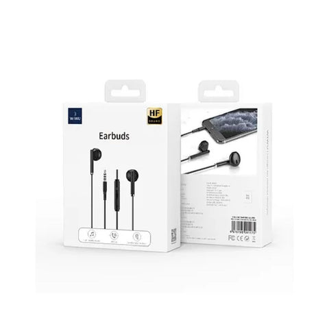 WiWU EB-312 Wired In-Ear Earphones - Black