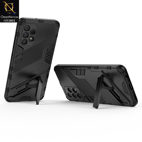 Samsung Galaxy A72 Cover - Black - New Ultra Punk TPU Shockproof Phone Case with Kickstand And Camera Protection