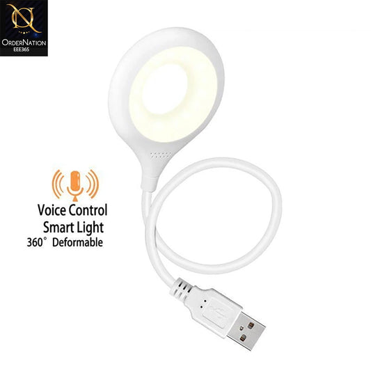 LK50 USB Smart Voice Control LED Light – Intelligent Voice Activated Smart LED Lamp for Bedroom, Study, Office & Home Lighting