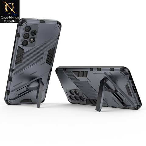 Samsung Galaxy A72 Cover - Black - New Ultra Punk TPU Shockproof Phone Case with Kickstand And Camera Protection