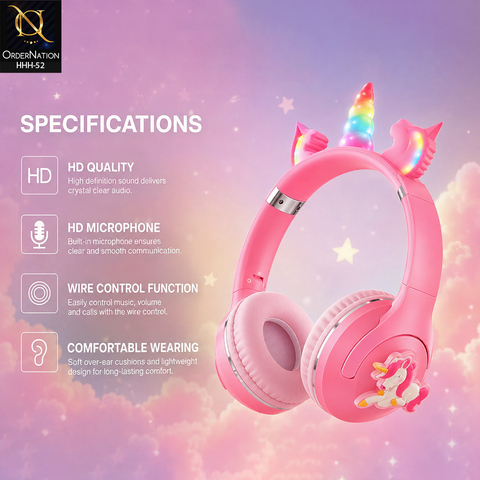 Stereo Colorful Headset UN770 Kids Wired Headphones with Microphone
