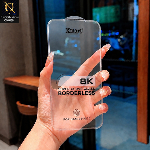 Samsung Galaxy S24 Protector - Transparent - Xmart 8K Tempered Glass Anti Static Screen Protector With Curved Clear Screen Film