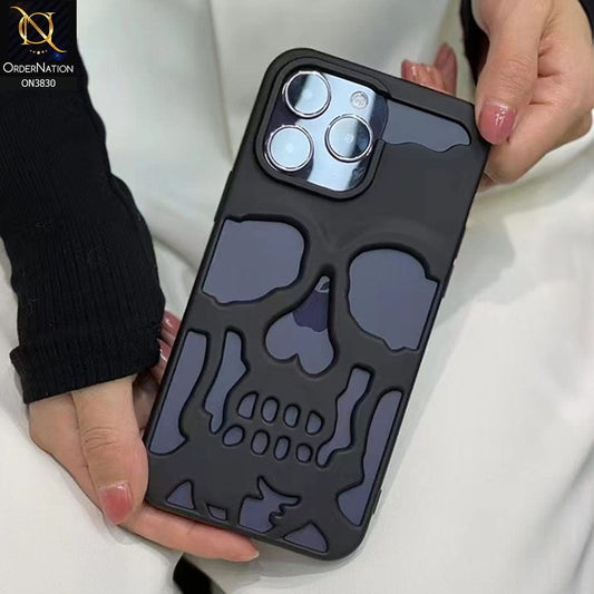 iPhone 11 Cover - Black -  Electroplating Hollow Shell Soft Borders Case