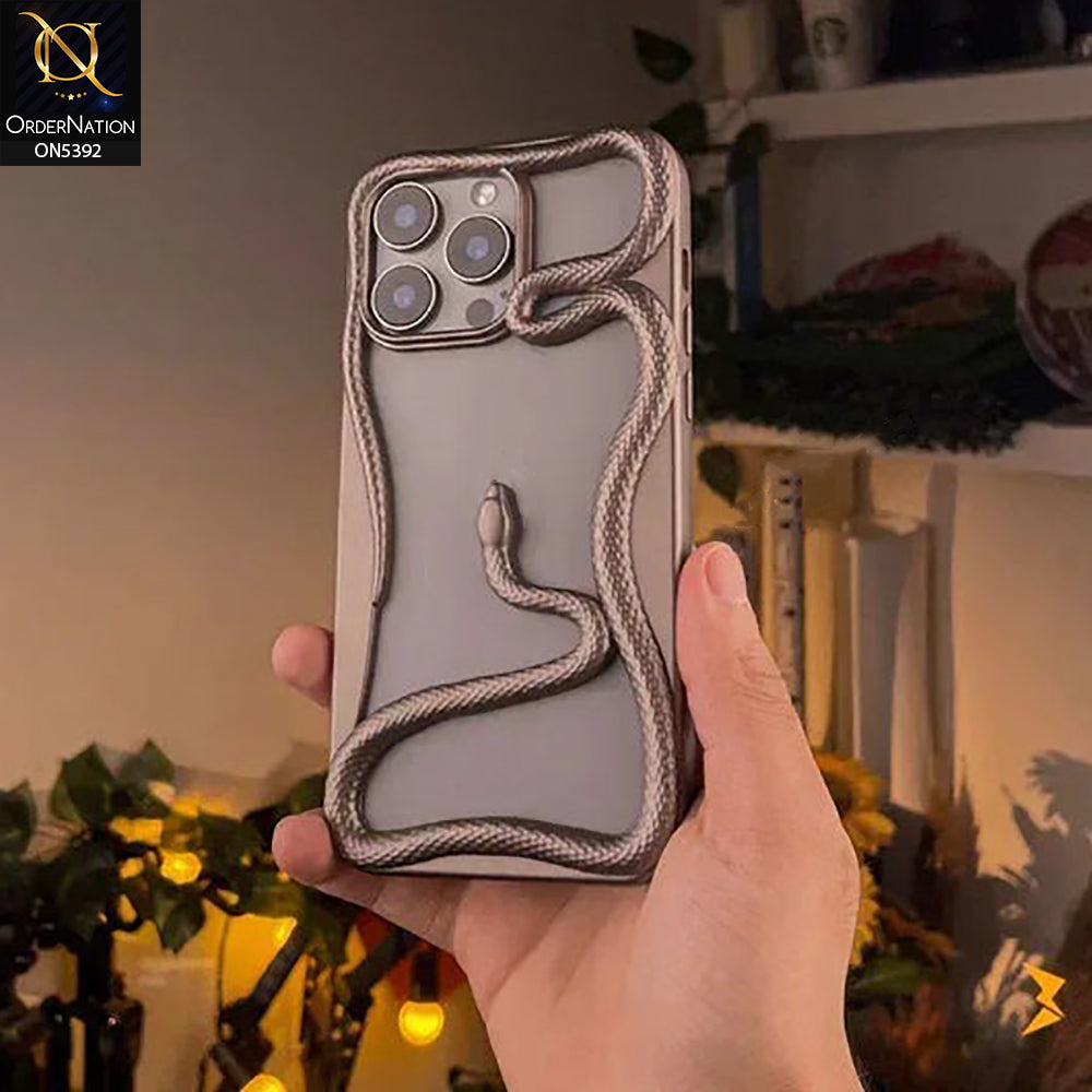 iPhone 12 Pro Cover - Desert -  New 3D Olige Hollow Shiny Plating Heat Dissipation Soft Case