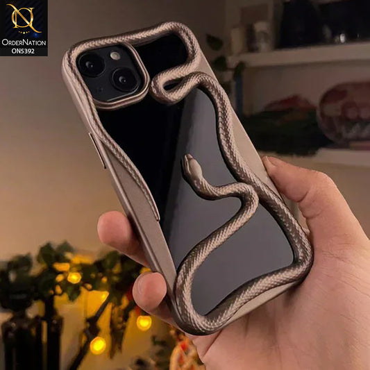 iPhone 13 Cover - Desert -  New 3D Olige Hollow Shiny Plating Heat Dissipation Soft Case