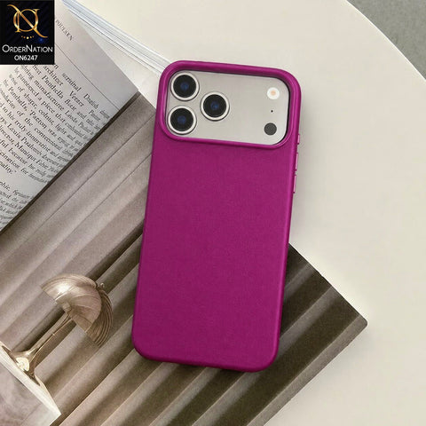iPhone 18 Pro Max Cover - Maroon - Premium  Leather Textured Protective Phone Case with Raised Camera Protection & Shockproof Design