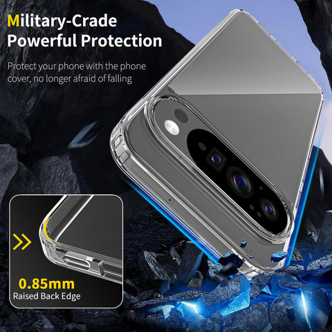 Google Pixel 10 Pro XL Cover - Transparent - ONation Crystal Series - Premium Quality Clear Case No Yellowing Back With Smart Shockproof Cushions
