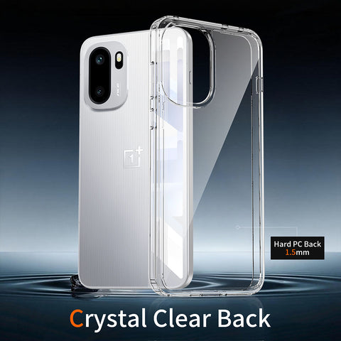 Oneplus Ace 6 Cover  - ONation Crystal Series - Premium Quality Clear Case No Yellowing Back With Smart Shockproof Cushions