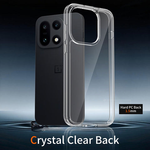 OnePlus 15 Cover  - ONation Crystal Series - Premium Quality Clear Case No Yellowing Back With Smart Shockproof Cushions