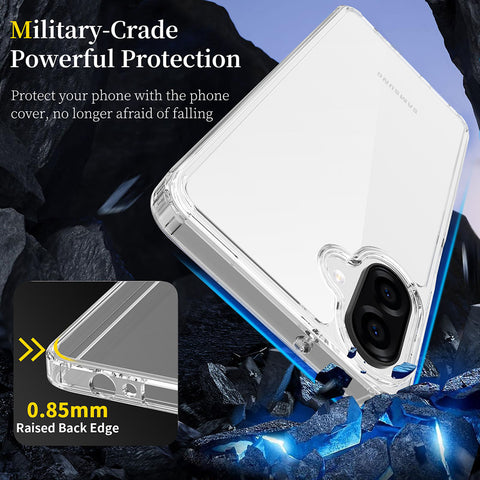 Samsung Galaxy M07 Cover - Transparent - ONation Crystal Series - Premium Quality Clear Case No Yellowing Back With Smart Shockproof Cushions