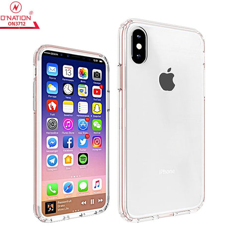 iPhone XS Max Cover  - ONation Crystal Series - Premium Quality Clear Case No Yellowing Back With Smart Shockproof Cushions