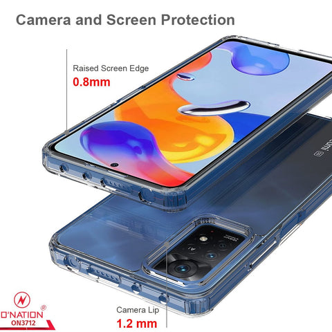 Xiaomi Redmi Note 11 Pro 5G Cover  - ONation Crystal Series - Premium Quality Clear Case No Yellowing Back With Smart Shockproof Cushions